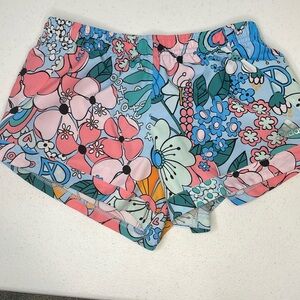 ADIDAS girls floral running shorts